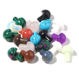 5pcs Natural Stone Beads Mushroom Charm For Jewelry Making