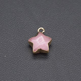 5pcs Natural Stone Faceted Pentagram Agates Tiger Eye Pendant