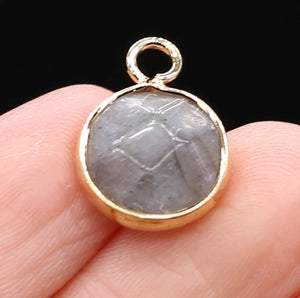 5pcs Natural Stone Labradorite Amethyst Pendant DIY Jewelry Necklace