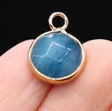 5pcs Natural Stone Labradorite Amethyst Pendant DIY Jewelry Necklace