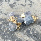5pcs Natural Stone Nugget Pendant Charm for Jewelry Making