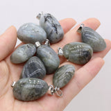 5pcs Natural Stone Pendant Charms Irregular Agate Amethyst Pendants