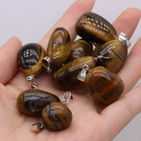 5pcs Natural Stone Pendant Charms Irregular Agate Amethyst Pendants
