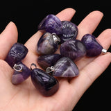 5pcs Natural Stone Pendant Charms Irregular Agate Amethyst Pendants