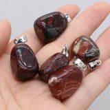 5pcs Natural Stone Pendant Charms Irregular Agate Amethyst Pendants