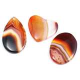 5pcs Red Striped Agates Charms Pendants for Jewelry Making