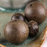 5pcs Agarwood Loose Beads Round Aroma DIY Bracelet Pendant