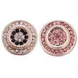 5pcs 12mm Crystal Flower Mini Metal Snap Buttons for DIY Snap Button Bracelet