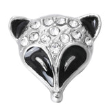 5pcs 18mm Fox Rhinestone Snap Buttons Jewelry