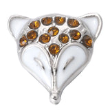 5pcs 18mm Fox Rhinestone Snap Buttons Jewelry