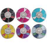 5pcs Dripping Flower 18mm Metal Snap Buttons for Interchangeable Snaps Bracelets