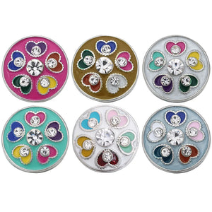 5pcs Dripping Flower 18mm Metal Snap Buttons for Interchangeable Snaps Bracelets