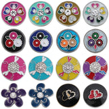 5pcs Dripping Flower 18mm Metal Snap Buttons for Interchangeable Snaps Bracelets