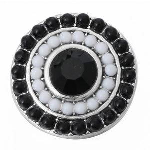 5pcs/lot Colorful Bead Circle Round 18mm Snap Buttons for Jewelry