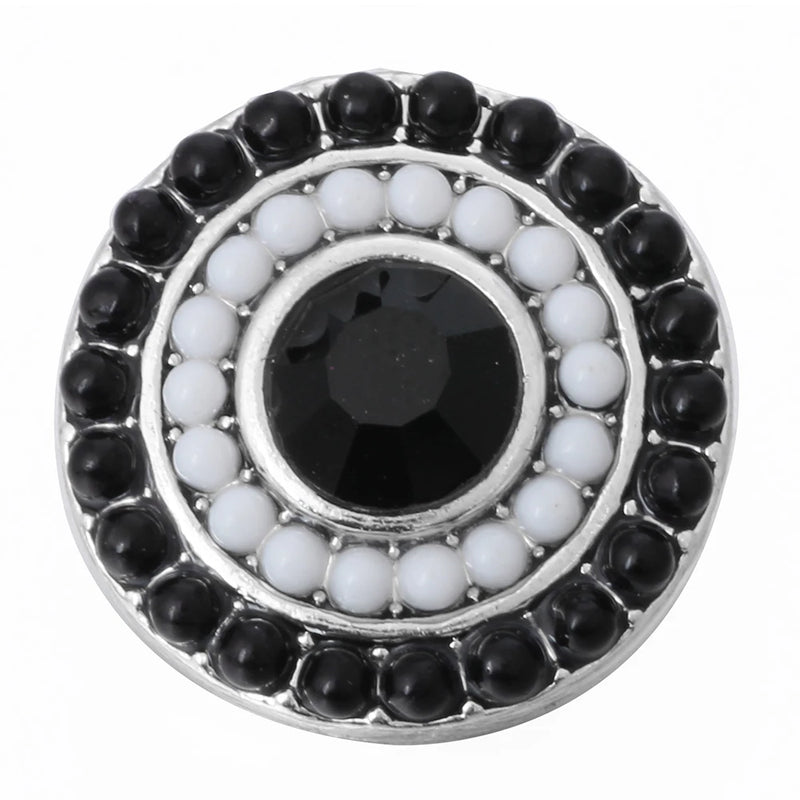 5pcs/lot Colorful Bead Circle Round 18mm Snap Buttons for Jewelry