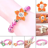 5pcs/lot Colorful Bead Circle Round 18mm Snap Buttons for Jewelry