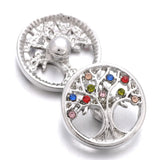 5pcs Snap Buttons Jewelry 18mm Metal Tree of Life Snaps Fit 18mm Snap Necklace