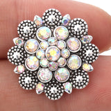 5pcs/lot 18mm Metal Vintage Flower Snap Buttons for Snap Necklace