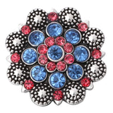 5pcs/lot 18mm Metal Vintage Flower Snap Buttons for Snap Necklace