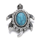 Snap Jewelry Crystal Tortoise 18mm Metal Snap Button for Leather Snap Bracelet