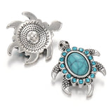 Snap Jewelry Crystal Tortoise 18mm Metal Snap Button for Leather Snap Bracelet