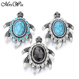 Snap Jewelry Crystal Tortoise 18mm Metal Snap Button for Leather Snap Bracelet