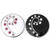 5pcs Mixed Rhinestone Flower 18mm Snap Buttons for Snap Bracelet