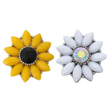 5pcs Mixed Rhinestone Flower 18mm Snap Buttons for Snap Bracelet