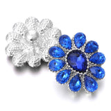 5pcs Water Drop Rhinestone Snap Buttons for Snap Bracelet DIY Jewelry