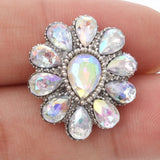 5pcs Water Drop Rhinestone Snap Buttons for Snap Bracelet DIY Jewelry