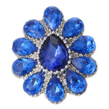 5pcs Water Drop Rhinestone Snap Buttons for Snap Bracelet DIY Jewelry