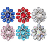 5pcs Water Drop Rhinestone Snap Buttons for Snap Bracelet DIY Jewelry