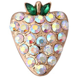 5pcs/lot Rhinestone Strawberry Snap Buttons 18mm Fit Snap Bracelet ZA3000