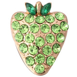 5pcs/lot Rhinestone Strawberry Snap Buttons 18mm Fit Snap Bracelet ZA3000