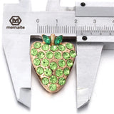 5pcs/lot Rhinestone Strawberry Snap Buttons 18mm Fit Snap Bracelet ZA3000