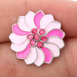 5pcs Colorful Flower 18mm Metal Snap Buttons DIY Charms Snap Button Jewelry