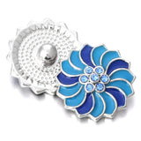 5pcs Colorful Flower 18mm Metal Snap Buttons DIY Charms Snap Button Jewelry