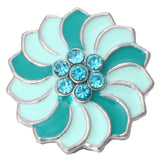 5pcs Colorful Flower 18mm Metal Snap Buttons DIY Charms Snap Button Jewelry
