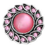 5pcs High Crystal Flower 18mm Metal Snap Buttons DIY Charms Snap Button Jewelry
