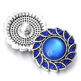5pcs High Crystal Flower 18mm Metal Snap Buttons DIY Charms Snap Button Jewelry