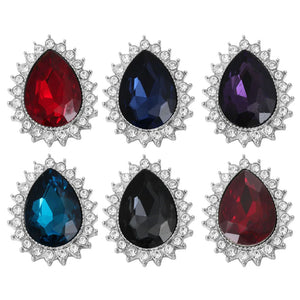 5pcs Rhinestone Heart 18mm Snap Buttons for Snap Jewelry
