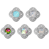 5pcs Rhinestone Heart 18mm Snap Buttons for Snap Jewelry
