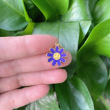 5pcs Sunflower Happy Face Charms For Jewelry Making