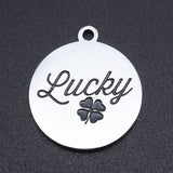 5pcs/lot OM Cross Stainless Steel DIY Jewelry Charms Lucky Wave Buddha Pendants