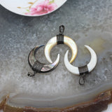 Gun Crescent Shape Pendant Necklace Earrings Jewelry Charms
