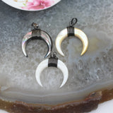 Gun Crescent Shape Pendant Necklace Earrings Jewelry Charms