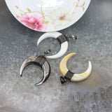 Gun Crescent Shape Pendant Necklace Earrings Jewelry Charms