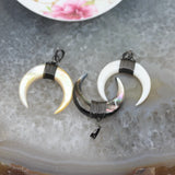 Gun Crescent Shape Pendant Necklace Earrings Jewelry Charms