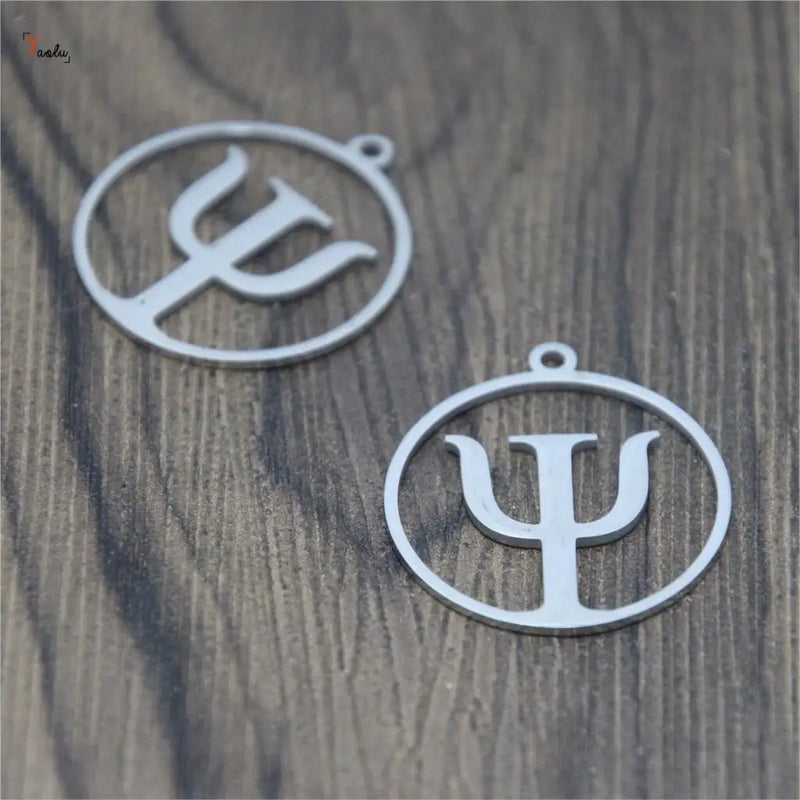 5pcs PIS Symbol Charm Stainless Steel Pendant 28x27.5mm