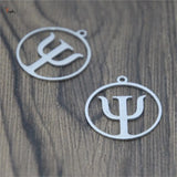 5pcs PIS Symbol Charm Stainless Steel Pendant 28x27.5mm